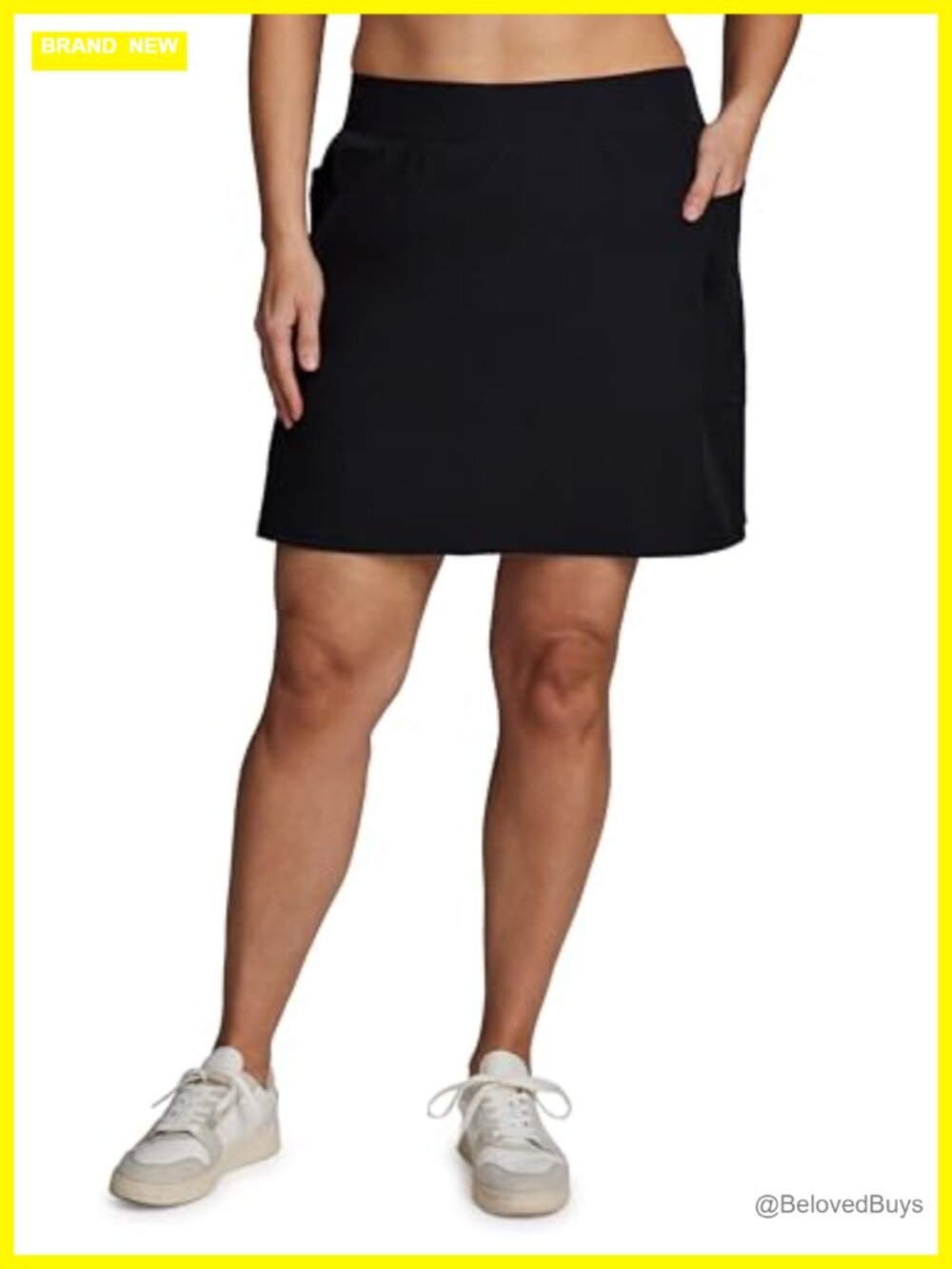 Women's Plus Size Athletic Skort with Attached Bike Shorts, Pockets, Quick Dry